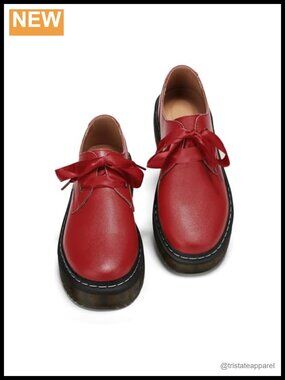 Lace-Up Platform Chunky Loafers Lug Sole Oxford Work Dress Shoes